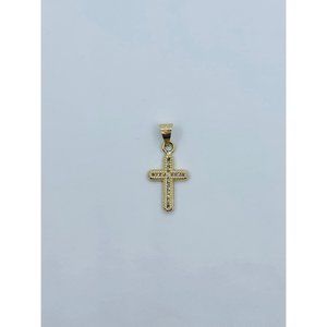 ❤️ 10k Real gold pendant cross tiny ❤️ Girl or boy